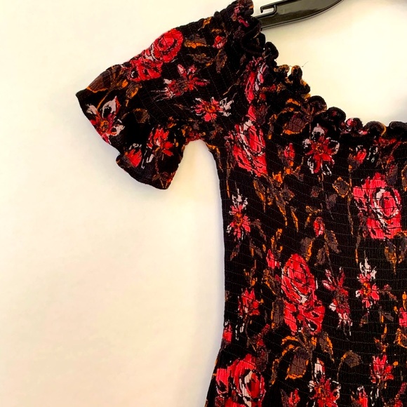 Kimchi Blue Floral Off-the-Shoulder Smocked Dress - Picture 4 of 5